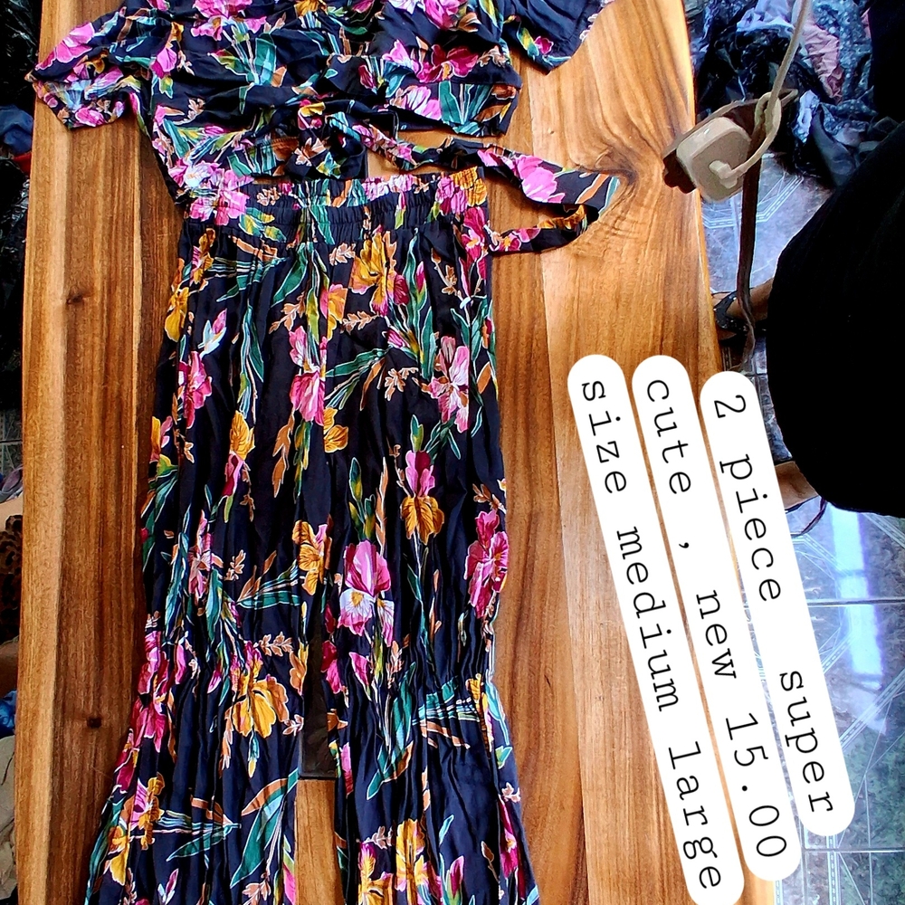Pink and Blue Flutter Sleeve Maxi Sundress